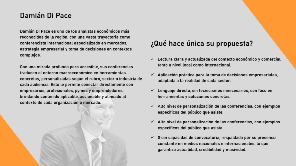 Perfil profesional - Damian Di Pace